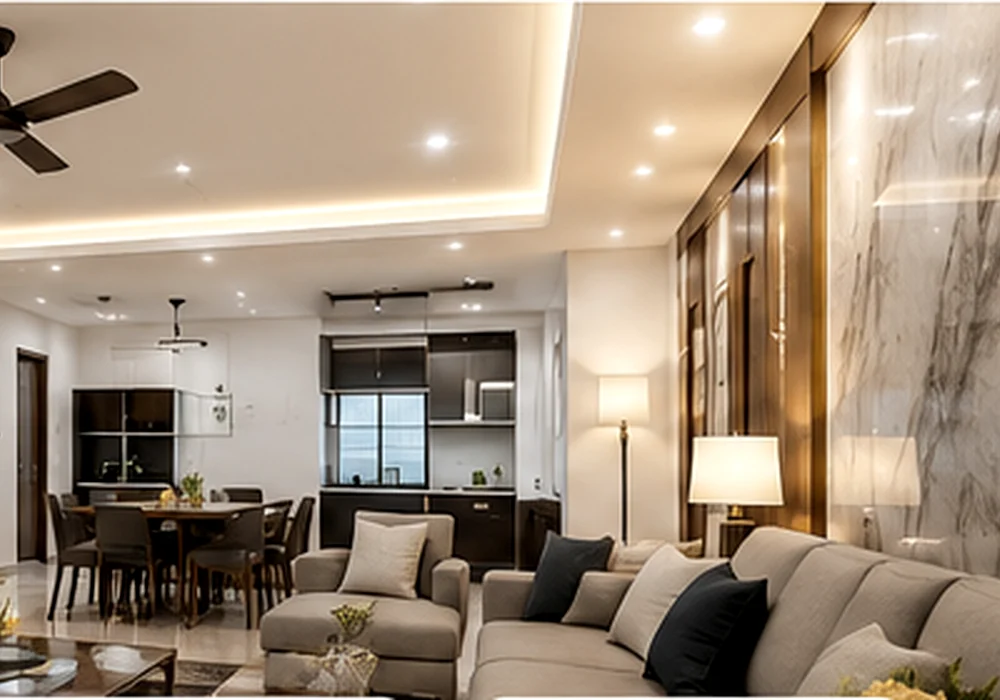 Modern interior featuring aluminium framed openings