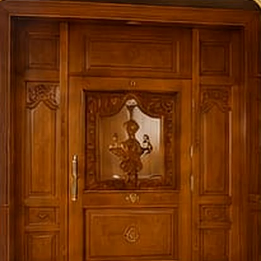 Detailed wooden door work